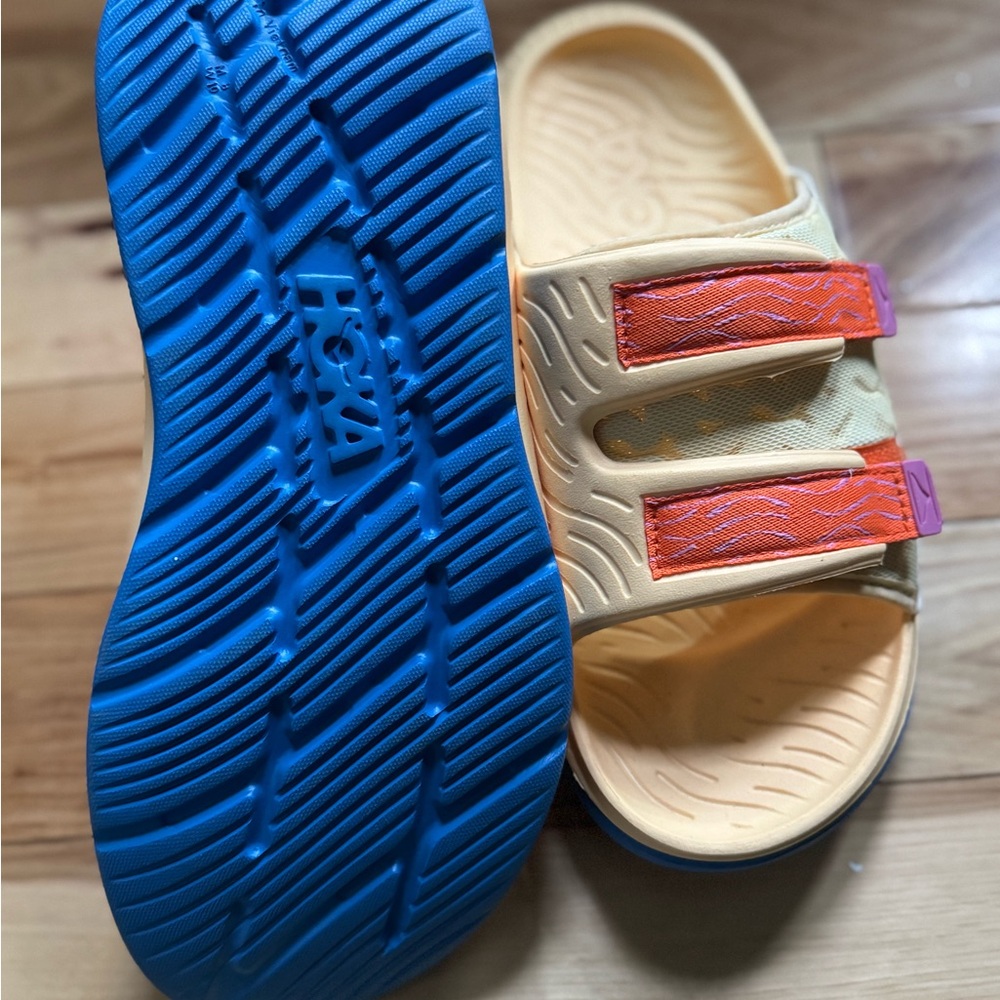 HOKA women’s  Sandals - Orange and Cream - Picture 3 of 4